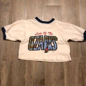 VINTAGE Lake of the Ozarks Super Crop Hemmed Tee